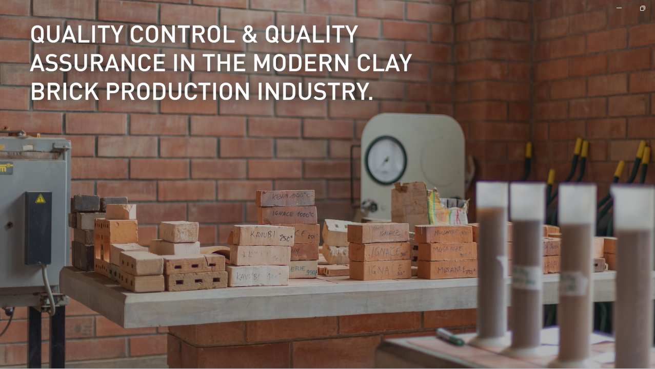 Quality Control & Quality Assurance in the Modern Clay Brick Production Industry